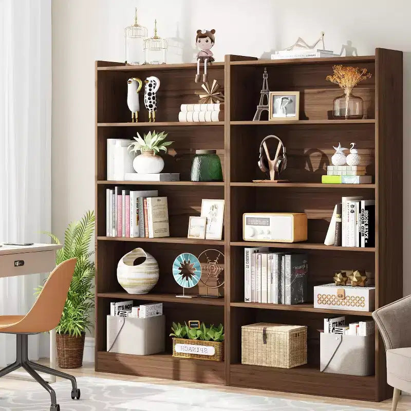 Lantine 6-Tier Tall Bookcase, 71 Inches Bookshelves, Floor Standing 5 Shelf Library Bookcase for Home Office, Living Room, Bedroom