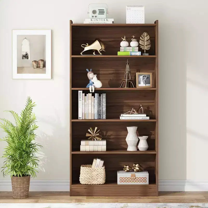 Lantine 6-Tier Tall Bookcase, 71 Inches Bookshelves, Floor Standing 5 Shelf Library Bookcase for Home Office, Living Room, Bedroom