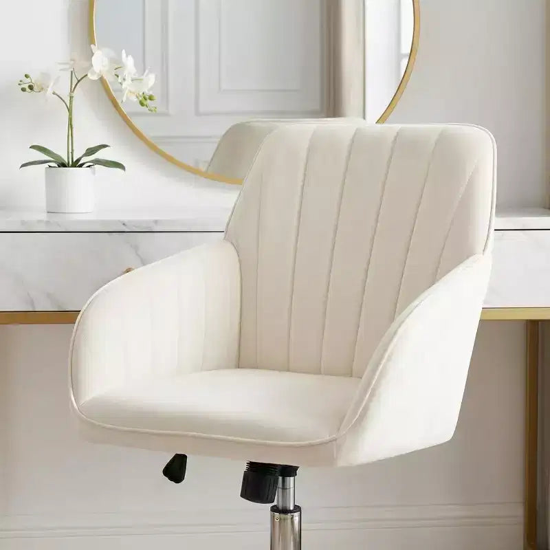 LauKingdom Ergonomic Adjustable Office Chair, Swivel Desk Chair with Backrest, Comfortable for Long Sitting, Modern Home Bedroom Chair