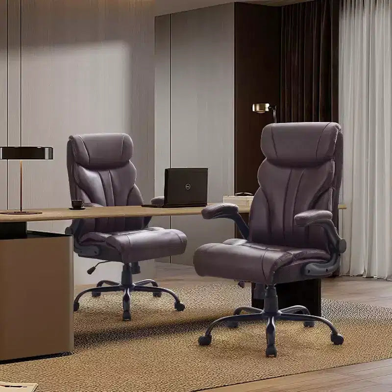 High Back Computer Desk Chair Adjustable Height, Office Chair with Backrest Tilt Angle, Home Gaming Chair with Lumbar Support Swivel Rolling Wheels