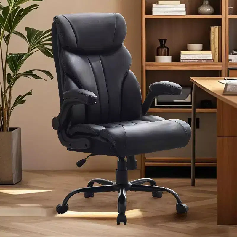 High Back Computer Desk Chair Adjustable Height, Office Chair with Backrest Tilt Angle, Home Gaming Chair with Lumbar Support Swivel Rolling Wheels