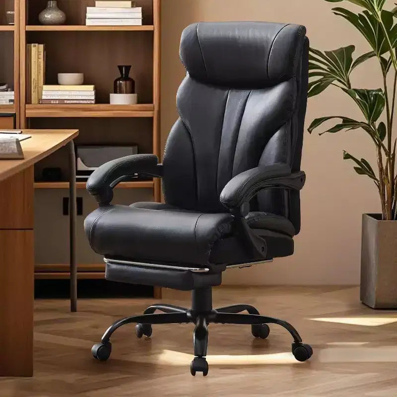 High Back Computer Desk Chair Adjustable Height, Office Chair with Backrest Tilt Angle, Home Gaming Chair with Lumbar Support Swivel Rolling Wheels