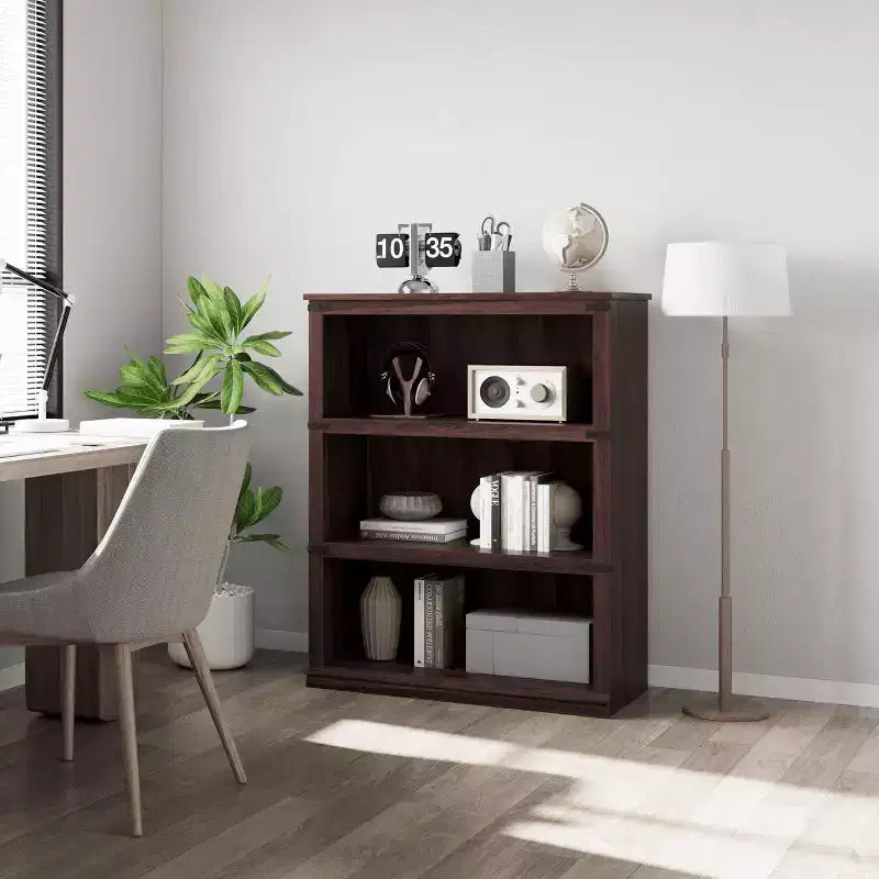 AcekoolFarmhouse Bookcase, Wood Low Bookshelf with Storage for Bedroom Living Room