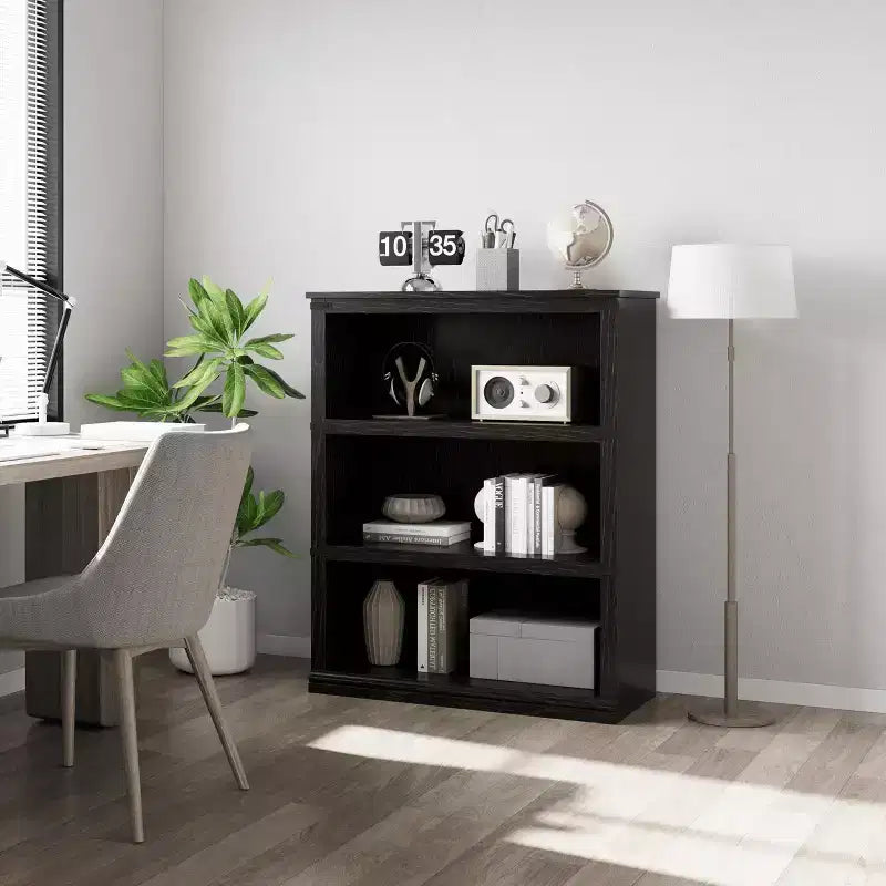 AcekoolFarmhouse Bookcase, Wood Low Bookshelf with Storage for Bedroom Living Room