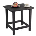 Acekool Weather Resistant Square Outdoor Side Table, HDPE Patio End Table for Backyard, Pool, Porch,
