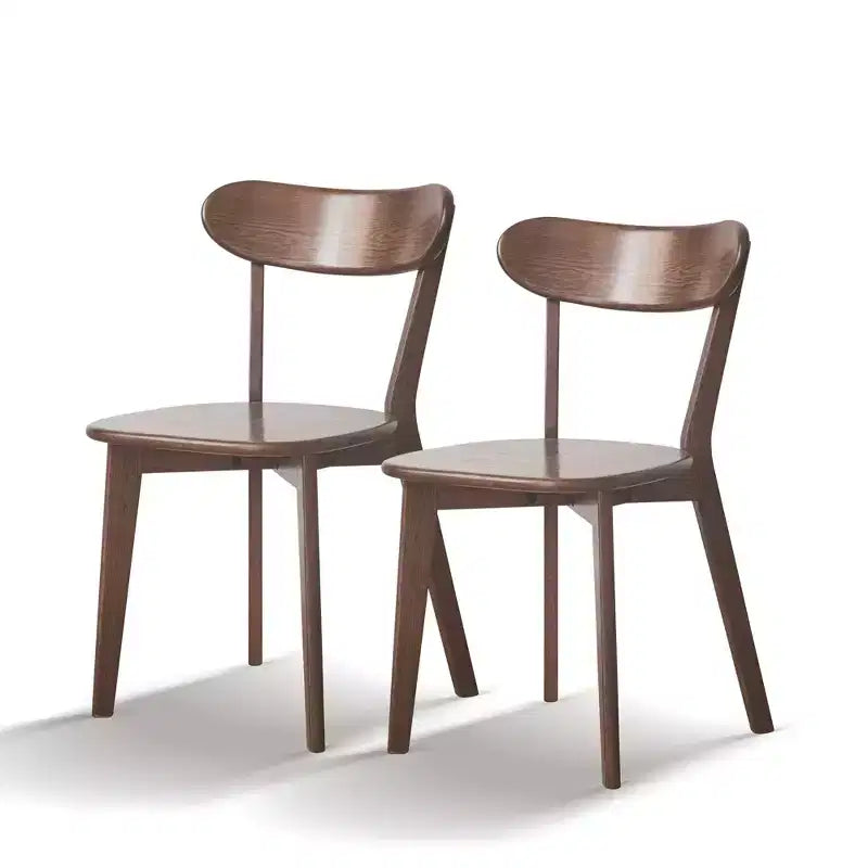 MAYEERTY Set of 2 Oak Dining Chairs, Wooden Chairs for Kitchen Dining Room Living Room