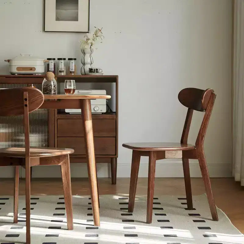 MAYEERTY Set of 2 Oak Dining Chairs, Wooden Chairs for Kitchen Dining Room Living Room