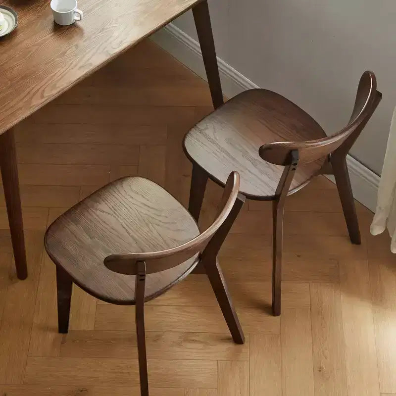 MAYEERTY Set of 2 Oak Dining Chairs, Wooden Chairs for Kitchen Dining Room Living Room