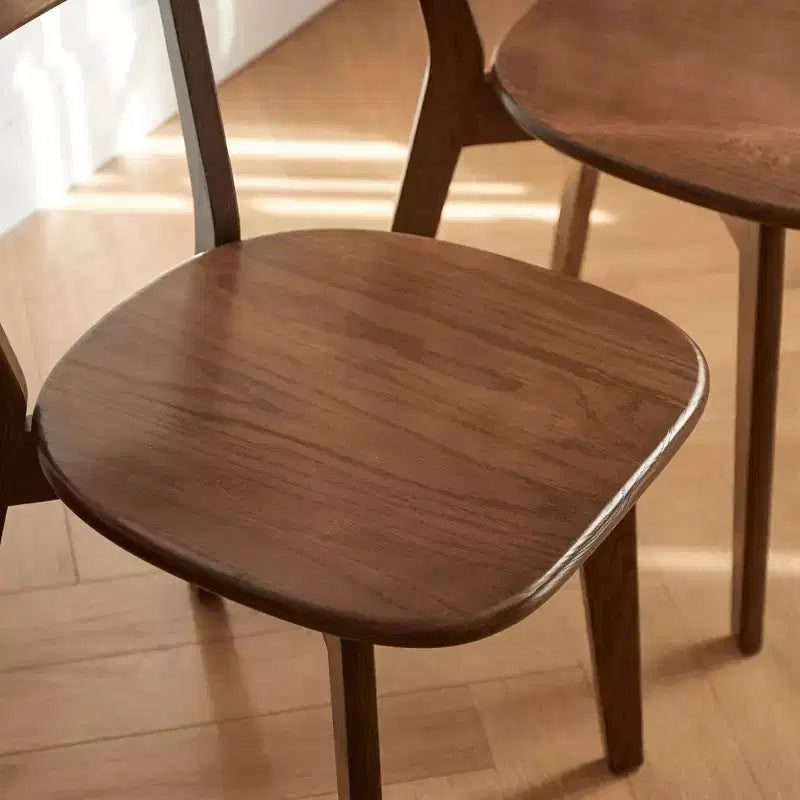 MAYEERTY Set of 2 Oak Dining Chairs, Wooden Chairs for Kitchen Dining Room Living Room