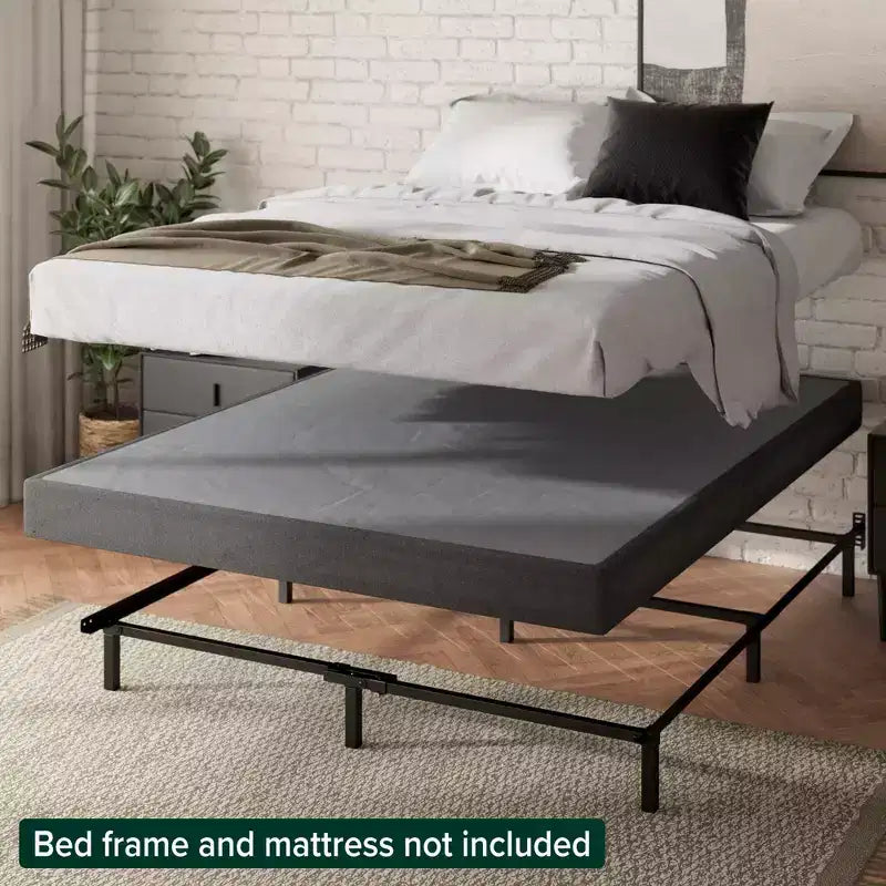 Zinus 5 Inch King WonderBox(TM) Smart Box Spring, Quick Assembly Mattress Foundation, Durable Metal Frame, Grey