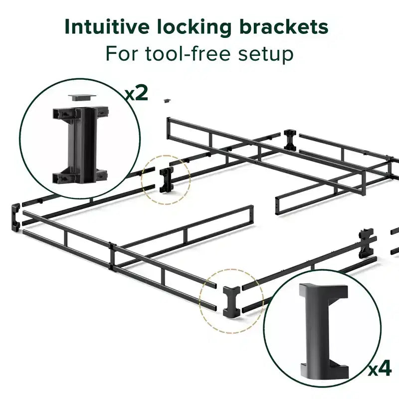 Zinus 5 Inch King WonderBox(TM) Smart Box Spring, Quick Assembly Mattress Foundation, Durable Metal Frame, Grey