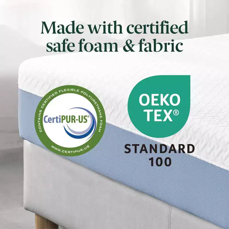 Zinus 8 Full Cooling Essential Memory Foam Mattress, Fiberglass-Free, Medium Feel, Breathable Cooling Layers, Certified Safe Materials