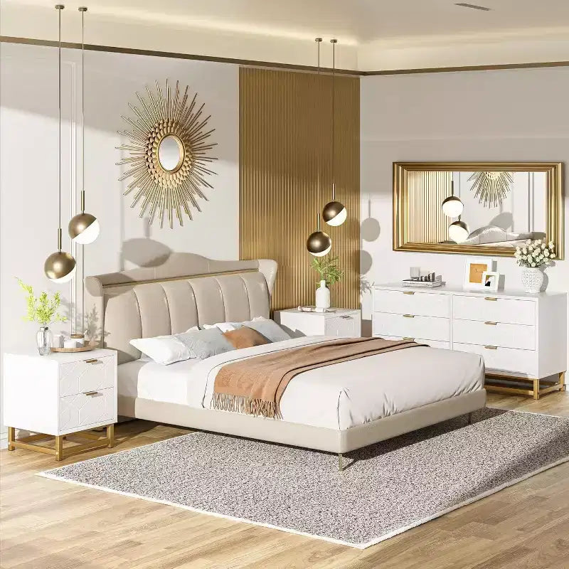 6 Drawer Double Dresser,Modern Dresser for Bedroom,Long Storage Organizer for Closet&TV Stand,Large Chest of Drawers for Living Room,Hallway,Entryway