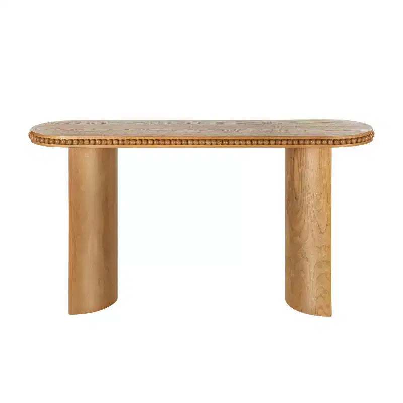 60 Entryway Console Table with Reversible Curved Legs, Vintage Entryway Accent Table for Hallway, Living Room, or Behind Sofa-Panipeachy
