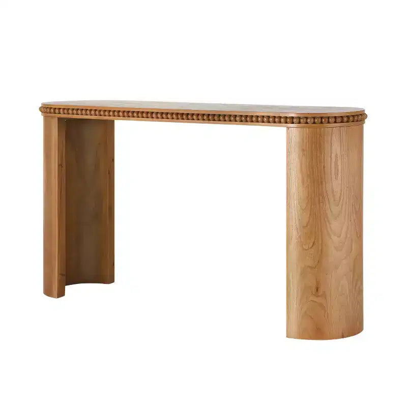 60 Entryway Console Table with Reversible Curved Legs, Vintage Entryway Accent Table for Hallway, Living Room, or Behind Sofa-Panipeachy