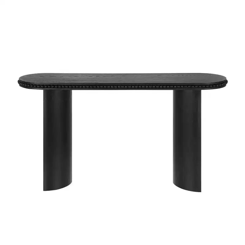60 Entryway Console Table with Reversible Curved Legs, Vintage Entryway Accent Table for Hallway, Living Room, or Behind Sofa-Panipeachy