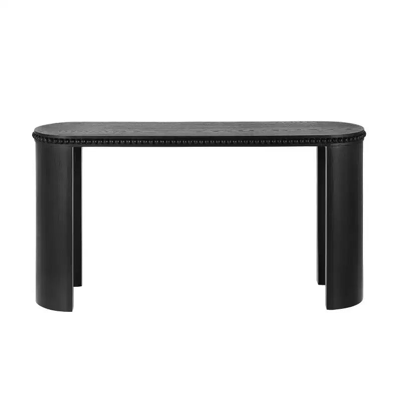 60 Entryway Console Table with Reversible Curved Legs, Vintage Entryway Accent Table for Hallway, Living Room, or Behind Sofa-Panipeachy