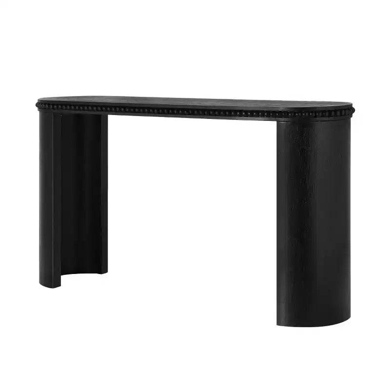 60 Entryway Console Table with Reversible Curved Legs, Vintage Entryway Accent Table for Hallway, Living Room, or Behind Sofa-Panipeachy