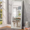 PexFix 65x22 Full Length Mirror Floor Mirror with Stand Wall-Mounted Mirror Explosion-Proof HD Mirror with Rustic Wood Frame for Bedroom Living Room