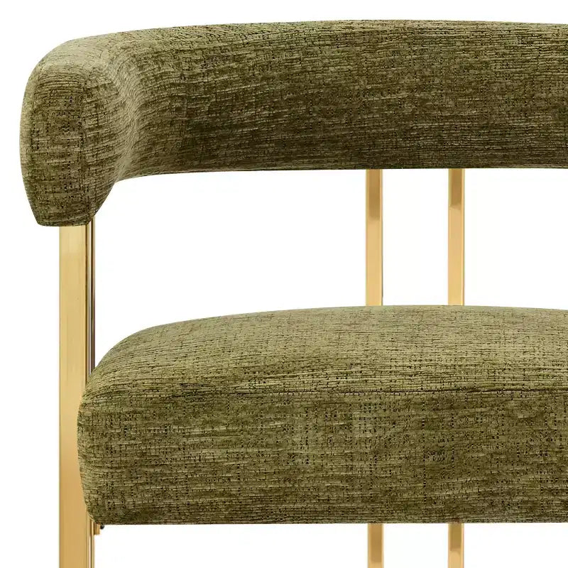 Modern Chenille Upholstered Counter Height Stools with Back, 25 Seat High, Counter Bar Stool Chairs for Kitchen Island or Bar Area-Panipeachy