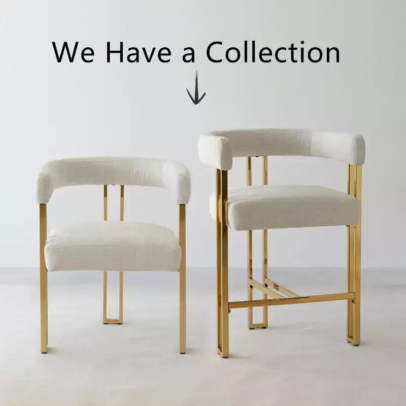 Modern Chenille Upholstered Counter Height Stools with Back, 25 Seat High, Counter Bar Stool Chairs for Kitchen Island or Bar Area-Panipeachy