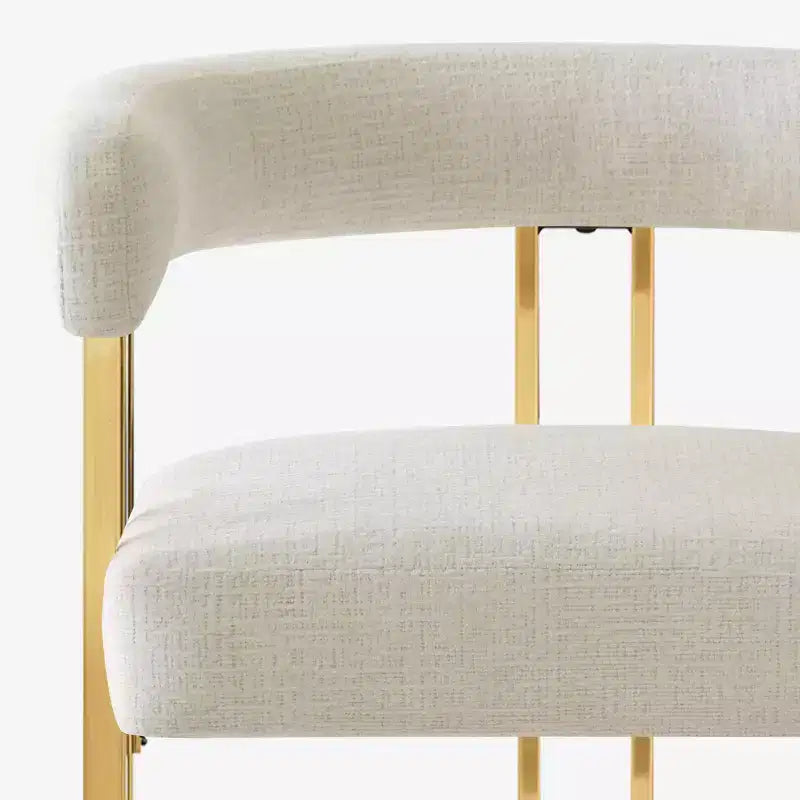 Modern Chenille Upholstered Counter Height Stools with Back, 25 Seat High, Counter Bar Stool Chairs for Kitchen Island or Bar Area-Panipeachy