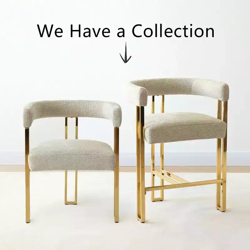 Modern Chenille Upholstered Counter Height Stools with Back, 25 Seat High, Counter Bar Stool Chairs for Kitchen Island or Bar Area-Panipeachy
