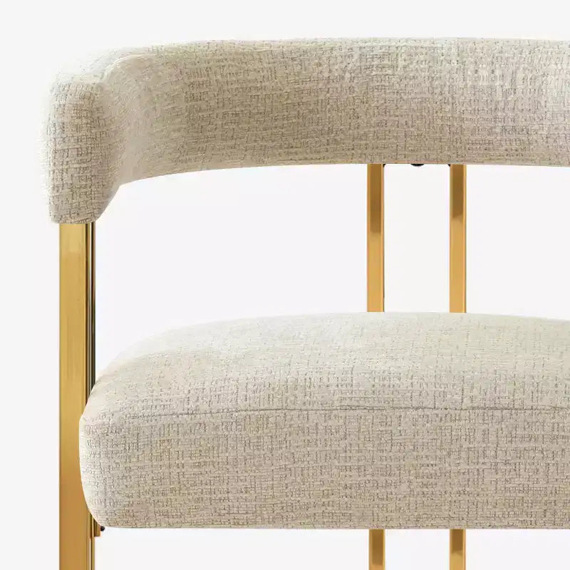 Modern Chenille Upholstered Counter Height Stools with Back, 25 Seat High, Counter Bar Stool Chairs for Kitchen Island or Bar Area-Panipeachy