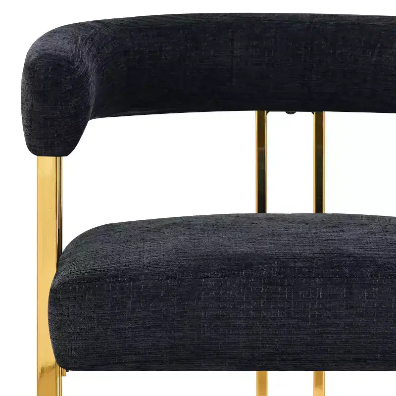 Modern Chenille Upholstered Counter Height Stools with Back, 25 Seat High, Counter Bar Stool Chairs for Kitchen Island or Bar Area-Panipeachy