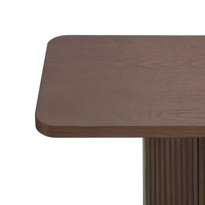 Whisen Elegant Entryway Console Table, Modern Hallway Table, Slim Sofa Table with Open Shelf & Elegant Wood Grain