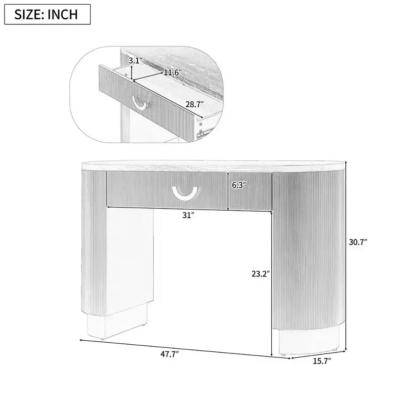 Whisen Elegant Entryway Console Table, Modern Hallway Table, Slim Sofa Table with Open Shelf & Elegant Wood Grain