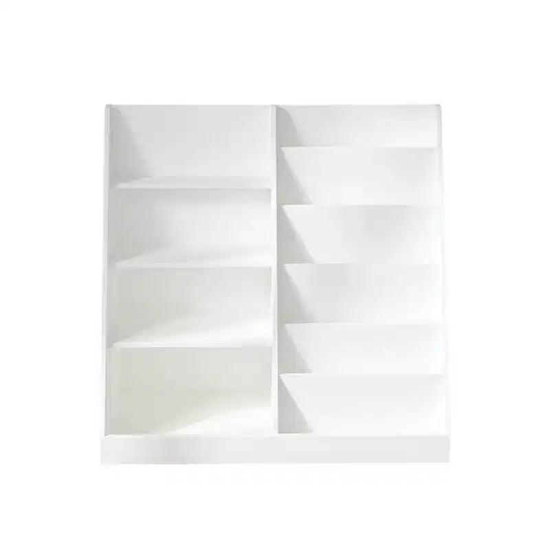 JVNOXK Children's Toy Storage Organizer, Multi-Functional Four-Tier Wooden Bookshelf for Kids, Suitable for Children's Rooms and Playrooms, White