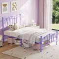 Twin Bed Frame for Kids, Twin Size Bed with Headboard and Footboard, Heart Shaped Platform Bed Frame, Heavy Metal Slat Support, Noiseless
