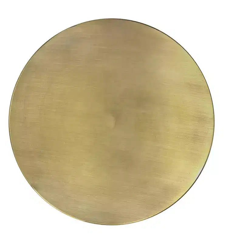 Betty Modern Contemporary 12 inch Wide Metal Side Table in Gold/Grey