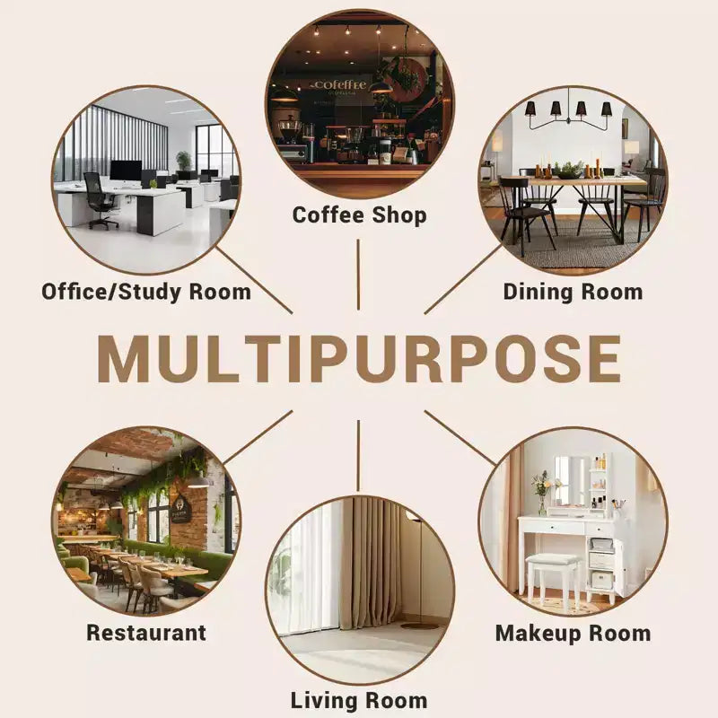 Hyleory Modern Boucle Upholstered Dining Chair with Curved Barrel Back, Solid Wood Legs