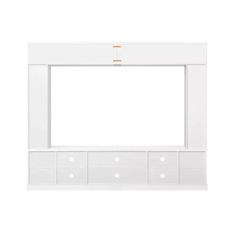Wall Unit Entertainment Center with Bookshelf for TVs Up to 80, Large TV Stand Media Console Display Cabinet with Adjustable Shelves - ModernLuxe