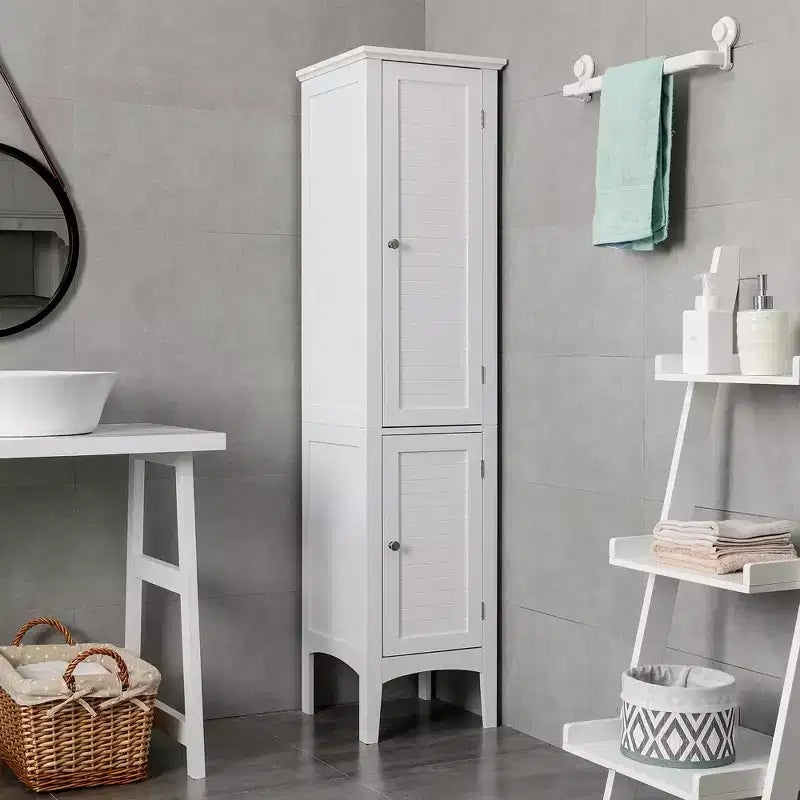 Costway Freestanding Bathroom Storage Cabinet Linen Tower Kitchen Living Room Grey\Black\Brown\White