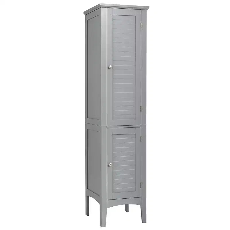 Costway Freestanding Bathroom Storage Cabinet Linen Tower Kitchen Living Room Grey\Black\Brown\White