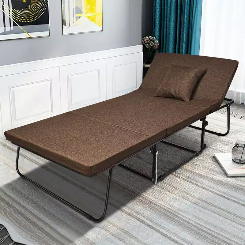 Costway Folding Sleeper Bed Ottoman Lounge Chair w/6 Position Adjustment