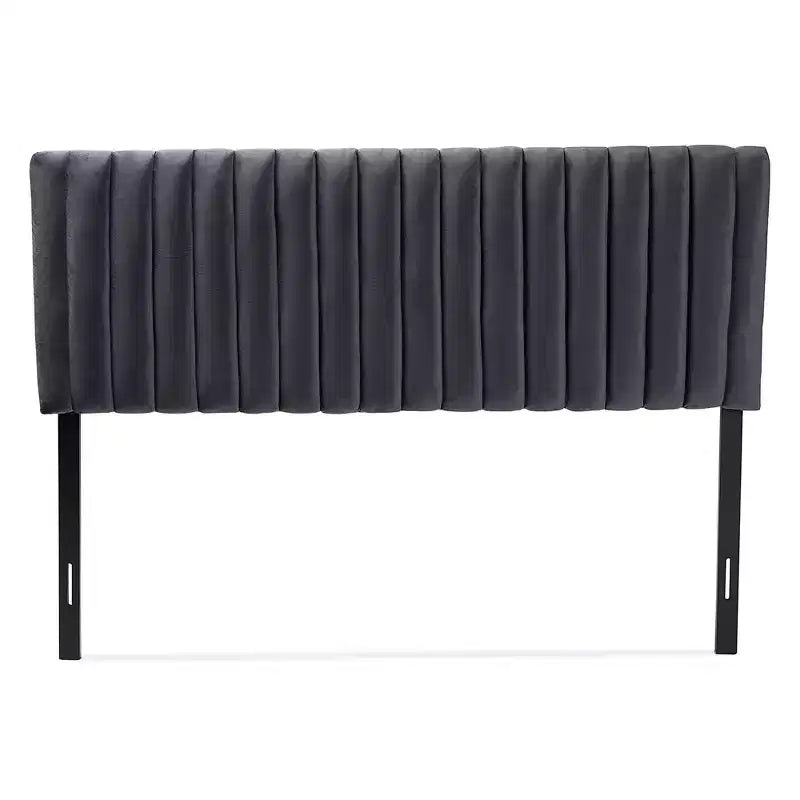 Emile Velvet Fabric Upholstered and Wood Headboard - Baxton Studio