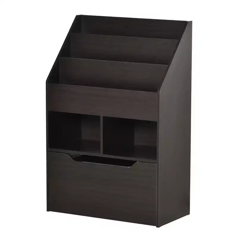 HOMCOM Kids Bookcase Multi-Shelf Rack Organizer with Storage Drawer for Books for Bedroom or Playroom
