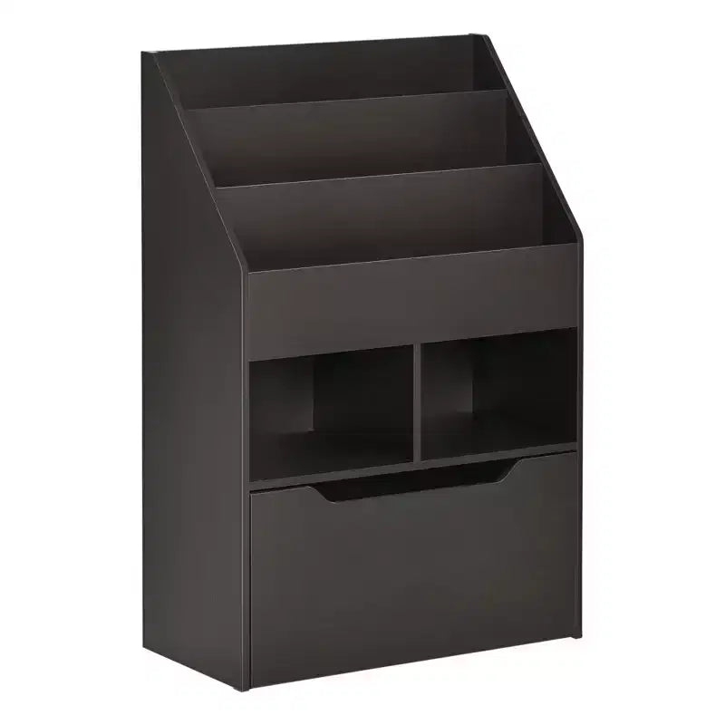 HOMCOM Kids Bookcase Multi-Shelf Rack Organizer with Storage Drawer for Books for Bedroom or Playroom