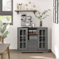 HOMCOM Modern Storage Console Cabinet with 2 Framed Glass Doors and 2 Drawers for Kitchen or Living Room