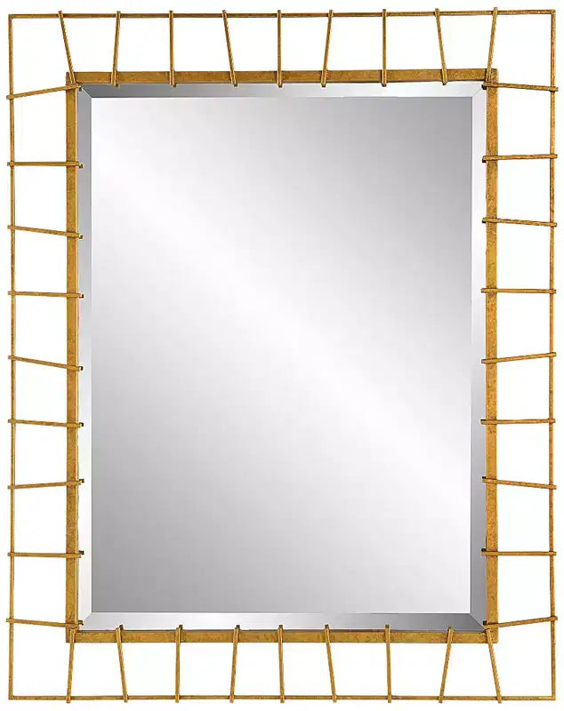 Uttermost Townsend 40 x 32 Antique Gold Finish Openwork Wall Mirror