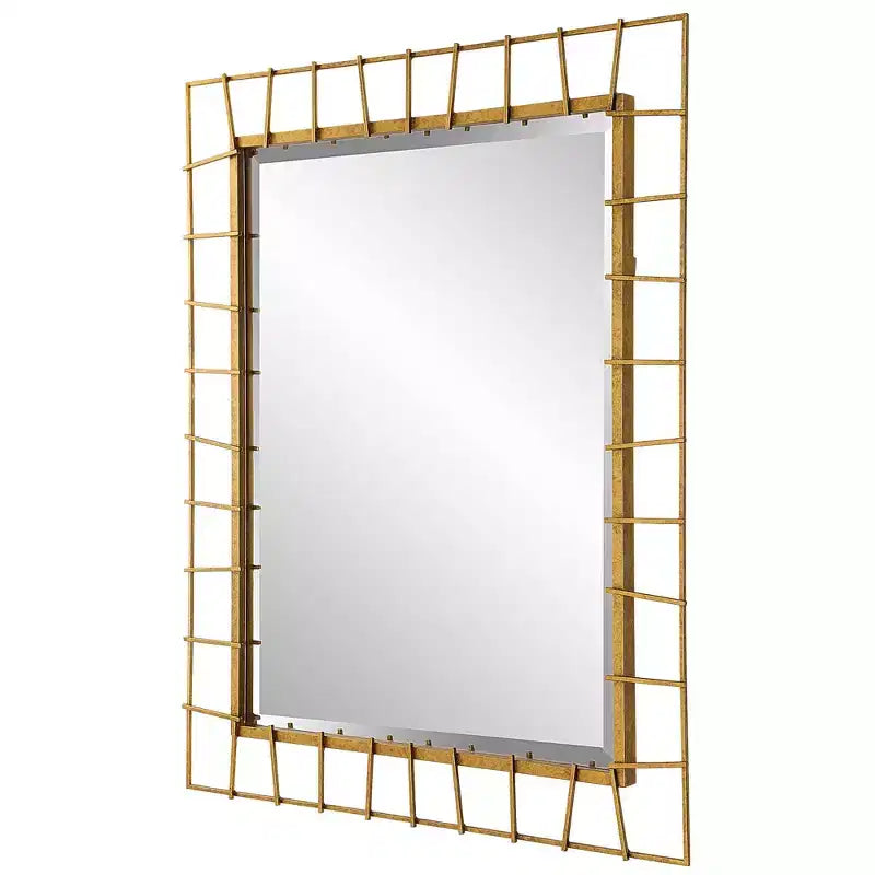 Uttermost Townsend 40 x 32 Antique Gold Finish Openwork Wall Mirror