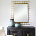 Uttermost Townsend 40 x 32 Antique Gold Finish Openwork Wall Mirror